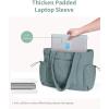 imageECOHUB Tote Bag for Women Work Tote Bags with Laptop Compartment Large Corduroy Tote Bag Shoulder Bag Handbag for TravelBlue Green