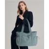 imageECOHUB Tote Bag for Women Work Tote Bags with Laptop Compartment Large Corduroy Tote Bag Shoulder Bag Handbag for TravelBlue Green