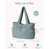 imageECOHUB Tote Bag for Women Work Tote Bags with Laptop Compartment Large Corduroy Tote Bag Shoulder Bag Handbag for TravelBlue Green