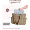 imageECOHUB Tote Bag for Women Work Tote Bags with Laptop Compartment Large Corduroy Tote Bag Shoulder Bag Handbag for TravelDark Khaki