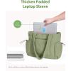 imageECOHUB Tote Bag for Women Work Tote Bags with Laptop Compartment Large Corduroy Tote Bag Shoulder Bag Handbag for TravelGreen
