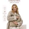 imageECOHUB Tote Bag for Women Work Tote Bags with Laptop Compartment Large Corduroy Tote Bag Shoulder Bag Handbag for TravelKhaki
