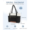 image:imageECOHUB Large Tote Bags for Women Lightweight Laptop Tote Bag for Work Nurse Teacher Travel Totes with Compartments Cup HolderBlack