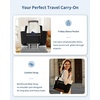 image:imageECOHUB Large Tote Bags for Women Lightweight Laptop Tote Bag for Work Nurse Teacher Travel Totes with Compartments Cup HolderBlack
