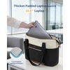 image:imageECOHUB Large Tote Bags for Women Lightweight Laptop Tote Bag for Work Nurse Teacher Travel Totes with Compartments Cup HolderBlack