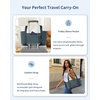 image:imageECOHUB Large Tote Bags for Women Lightweight Laptop Tote Bag for Work Nurse Teacher Travel Totes with Compartments Cup HolderBlue