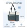 image:imageECOHUB Large Tote Bags for Women Lightweight Laptop Tote Bag for Work Nurse Teacher Travel Totes with Compartments Cup HolderBlue