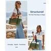 image:imageECOHUB Large Tote Bags for Women Lightweight Laptop Tote Bag for Work Nurse Teacher Travel Totes with Compartments Cup HolderGreen