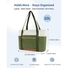 image:imageECOHUB Large Tote Bags for Women Lightweight Laptop Tote Bag for Work Nurse Teacher Travel Totes with Compartments Cup HolderGreen