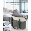 image:imageECOHUB Large Tote Bags for Women Lightweight Laptop Tote Bag for Work Nurse Teacher Travel Totes with Compartments Cup HolderGrey