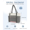 image:imageECOHUB Large Tote Bags for Women Lightweight Laptop Tote Bag for Work Nurse Teacher Travel Totes with Compartments Cup HolderGrey