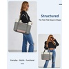 image:imageECOHUB Large Tote Bags for Women Lightweight Laptop Tote Bag for Work Nurse Teacher Travel Totes with Compartments Cup HolderGrey