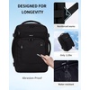 image:imageECOHUB 19 Large Travel Backpack Carry on Luggage Airline Approved Water Resistant Rucksacks Fit 156 Laptop AirTag Pocket Lightweight Casual Daypack 34L BlackBlack