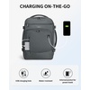 image:imageECOHUB 19 Large Travel Backpack Carry on Luggage Airline Approved Water Resistant Rucksacks Fit 156 Laptop AirTag Pocket Lightweight Casual Daypack 34L BlackGrey2