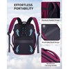 image:imageECOHUB 19 Large Travel Backpack Carry on Luggage Airline Approved Water Resistant Rucksacks Fit 156 Laptop AirTag Pocket Lightweight Casual Daypack 34L BlackRed3