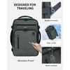 image:imageECOHUB 19 Large Travel Backpack Carry on Luggage Airline Approved Water Resistant Rucksacks Fit 156 Laptop AirTag Pocket Lightweight Casual Daypack 34L BlackGreen2