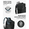 image:imageECOHUB 19 Large Travel Backpack Carry on Luggage Airline Approved Water Resistant Rucksacks Fit 156 Laptop AirTag Pocket Lightweight Casual Daypack 34L BlackBlack2