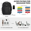 image:imageECOHUB 19 Large Travel Backpack Carry on Luggage Airline Approved Water Resistant Rucksacks Fit 156 Laptop AirTag Pocket Lightweight Casual Daypack 34L BlackBlack
