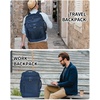image:imageECOHUB 19 Large Travel Backpack Carry on Luggage Airline Approved Water Resistant Rucksacks Fit 156 Laptop AirTag Pocket Lightweight Casual Daypack 34L BlackBlue2