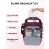 image:imageECOHUB 19 Large Travel Backpack Carry on Luggage Airline Approved Water Resistant Rucksacks Fit 156 Laptop AirTag Pocket Lightweight Casual Daypack 34L BlackRed2