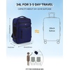 image:imageECOHUB 19 Large Travel Backpack Carry on Luggage Airline Approved Water Resistant Rucksacks Fit 156 Laptop AirTag Pocket Lightweight Casual Daypack 34L BlackBlue