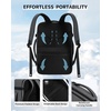 image:imageECOHUB 19 Large Travel Backpack Carry on Luggage Airline Approved Water Resistant Rucksacks Fit 156 Laptop AirTag Pocket Lightweight Casual Daypack 34L BlackDark Grey
