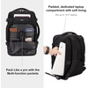 image:imageECOHUB 19 Large Travel Backpack Carry on Luggage Airline Approved Water Resistant Rucksacks Fit 156 Laptop AirTag Pocket Lightweight Casual Daypack 34L BlackBlack