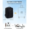image:imageECOHUB 19 Large Travel Backpack Carry on Luggage Airline Approved Water Resistant Rucksacks Fit 156 Laptop AirTag Pocket Lightweight Casual Daypack 34L BlackBlack