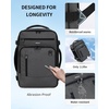 image:imageECOHUB 19 Large Travel Backpack Carry on Luggage Airline Approved Water Resistant Rucksacks Fit 156 Laptop AirTag Pocket Lightweight Casual Daypack 34L BlackDark Grey