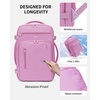 image:imageECOHUB 19 Large Travel Backpack Carry on Luggage Airline Approved Water Resistant Rucksacks Fit 156 Laptop AirTag Pocket Lightweight Casual Daypack 34L BlackPink