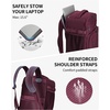 image:imageECOHUB 19 Large Travel Backpack Carry on Luggage Airline Approved Water Resistant Rucksacks Fit 156 Laptop AirTag Pocket Lightweight Casual Daypack 34L BlackRed2