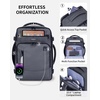 image:imageECOHUB 19 Large Travel Backpack Carry on Luggage Airline Approved Water Resistant Rucksacks Fit 156 Laptop AirTag Pocket Lightweight Casual Daypack 34L BlackGrey Green