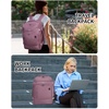 image:imageECOHUB 19 Large Travel Backpack Carry on Luggage Airline Approved Water Resistant Rucksacks Fit 156 Laptop AirTag Pocket Lightweight Casual Daypack 34L BlackPink2