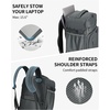 image:imageECOHUB 19 Large Travel Backpack Carry on Luggage Airline Approved Water Resistant Rucksacks Fit 156 Laptop AirTag Pocket Lightweight Casual Daypack 34L BlackGrey2