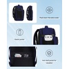 image:imageECOHUB 19 Large Travel Backpack Carry on Luggage Airline Approved Water Resistant Rucksacks Fit 156 Laptop AirTag Pocket Lightweight Casual Daypack 34L BlackBlue