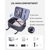 image:imageECOHUB 19 Large Travel Backpack Carry on Luggage Airline Approved Water Resistant Rucksacks Fit 156 Laptop AirTag Pocket Lightweight Casual Daypack 34L BlackGrey Green