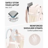 image:imageECOHUB 19 Large Travel Backpack Carry on Luggage Airline Approved Water Resistant Rucksacks Fit 156 Laptop AirTag Pocket Lightweight Casual Daypack 34L BlackBeige