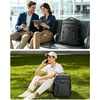 image:imageECOHUB 19 Large Travel Backpack Carry on Luggage Airline Approved Water Resistant Rucksacks Fit 156 Laptop AirTag Pocket Lightweight Casual Daypack 34L BlackDark Grey