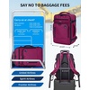 image:imageECOHUB 19 Large Travel Backpack Carry on Luggage Airline Approved Water Resistant Rucksacks Fit 156 Laptop AirTag Pocket Lightweight Casual Daypack 34L BlackRed3