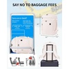 image:imageECOHUB 19 Large Travel Backpack Carry on Luggage Airline Approved Water Resistant Rucksacks Fit 156 Laptop AirTag Pocket Lightweight Casual Daypack 34L BlackBeige