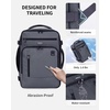 image:imageECOHUB 19 Large Travel Backpack Carry on Luggage Airline Approved Water Resistant Rucksacks Fit 156 Laptop AirTag Pocket Lightweight Casual Daypack 34L BlackGrey Green