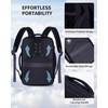 image:imageECOHUB 19 Large Travel Backpack Carry on Luggage Airline Approved Water Resistant Rucksacks Fit 156 Laptop AirTag Pocket Lightweight Casual Daypack 34L BlackBlack3