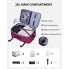 image:imageECOHUB 19 Large Travel Backpack Carry on Luggage Airline Approved Water Resistant Rucksacks Fit 156 Laptop AirTag Pocket Lightweight Casual Daypack 34L BlackRed3