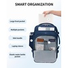 image:imageECOHUB 19 Large Travel Backpack Carry on Luggage Airline Approved Water Resistant Rucksacks Fit 156 Laptop AirTag Pocket Lightweight Casual Daypack 34L BlackBlue2