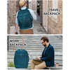 image:imageECOHUB 19 Large Travel Backpack Carry on Luggage Airline Approved Water Resistant Rucksacks Fit 156 Laptop AirTag Pocket Lightweight Casual Daypack 34L BlackBlue Green