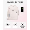 image:imageECOHUB 19 Large Travel Backpack Carry on Luggage Airline Approved Water Resistant Rucksacks Fit 156 Laptop AirTag Pocket Lightweight Casual Daypack 34L BlackBeige