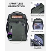 image:imageECOHUB 19 Large Travel Backpack Carry on Luggage Airline Approved Water Resistant Rucksacks Fit 156 Laptop AirTag Pocket Lightweight Casual Daypack 34L BlackGreen2