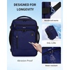 image:imageECOHUB 19 Large Travel Backpack Carry on Luggage Airline Approved Water Resistant Rucksacks Fit 156 Laptop AirTag Pocket Lightweight Casual Daypack 34L BlackBlue