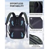 image:imageECOHUB 19 Large Travel Backpack Carry on Luggage Airline Approved Water Resistant Rucksacks Fit 156 Laptop AirTag Pocket Lightweight Casual Daypack 34L BlackGreen2