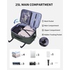 image:imageECOHUB 19 Large Travel Backpack Carry on Luggage Airline Approved Water Resistant Rucksacks Fit 156 Laptop AirTag Pocket Lightweight Casual Daypack 34L BlackGreen2
